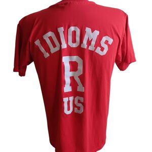 LARGE Vintage T-shirt Single Stitch 1990's Men's HANES COLLEGE JOKE GRAPHIC USA